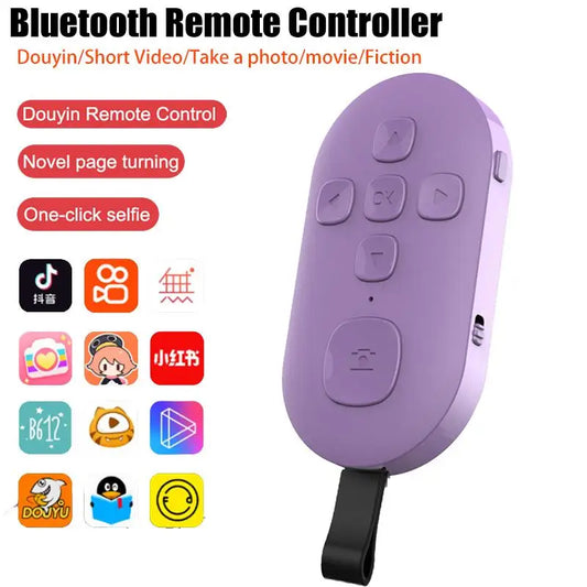 Blutooth 5.0 Remote Controller Button for Mobile Phone Selfie Shutter Release Tik Tok E-Book Page Turning Wireless Controller